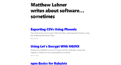Desktop Screenshot of matthewlehner.net