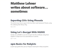 Tablet Screenshot of matthewlehner.net